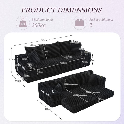 Corduroy sofa with compressed - sofa,