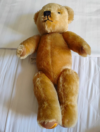Merrythought gold plush teddy - merrythought,