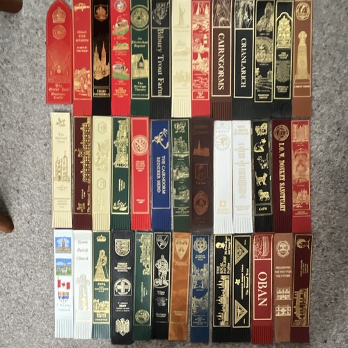 Vintage leather bookmarks - vintage,