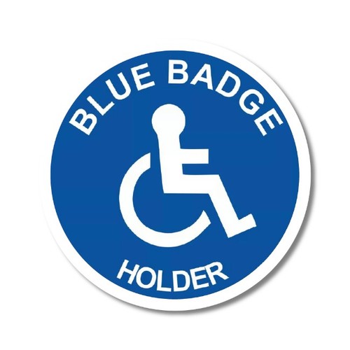 Disability blue badge - blue, holder