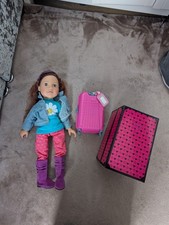 DesignaFriend Doll Dressed with suitcase and chest of drawers 