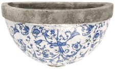 Antiqued Blue & White Ceramic