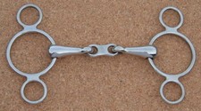3 Ring Continental / Dutch Gag French Link Stainless Horse & Pony Bit All Sizes 