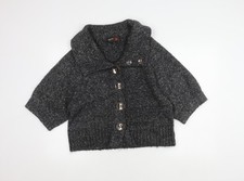 Stephen Y Women's Grey Collared Cardigan L/XL