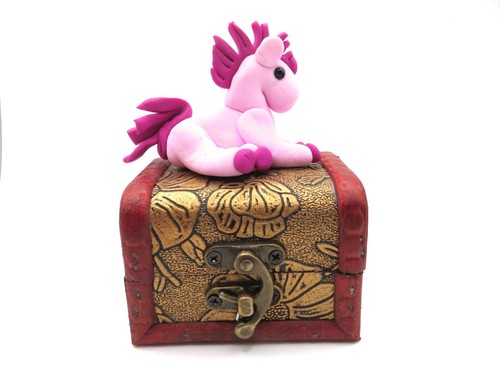 Mini unicorn jewelry box