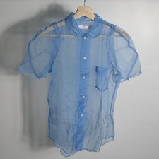 2003 Comme Des Garçons sheer iridescent blouse