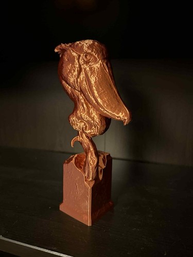 Unique shoebill bust statue - shoebill, 3d