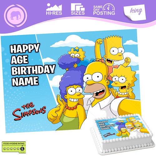 Simpsons bart homer cake - simpsons,
