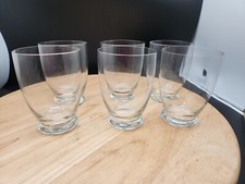 6 Chunky Heavy Based Tumbler Drinking Glasses