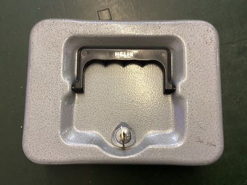 Helix metal cash box grey - in,