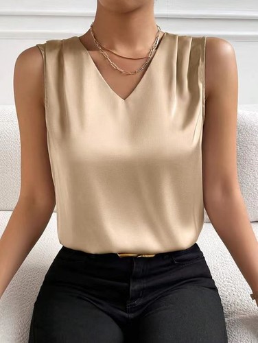 Womens work sleeveless satin - womens,