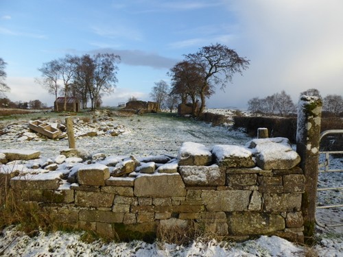 Photo 6x4 snow along cut - photo,