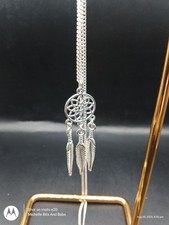 Silver Tone Dream Catcher Pendant Necklace