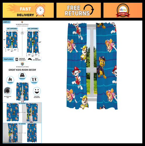 Kids room window curtains - room,