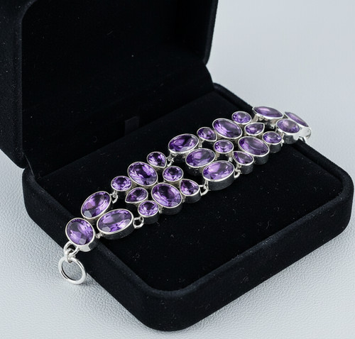 Purple amethyst gemstone - purple,