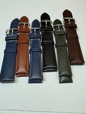 Hirsch Kansas leather watch strap.12mm to 20mm.6colour choices.RRP £24.95
