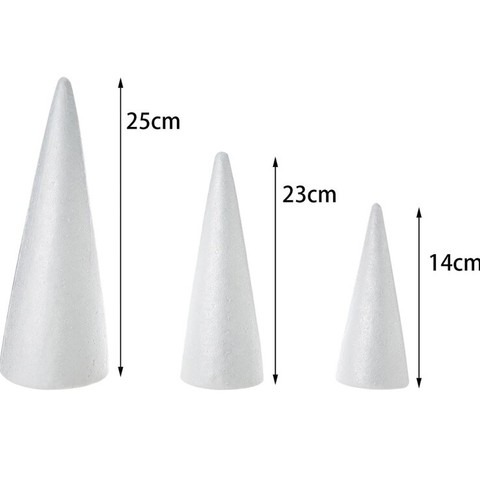 Fityle polystyrene cones 14cm - polystyrene,