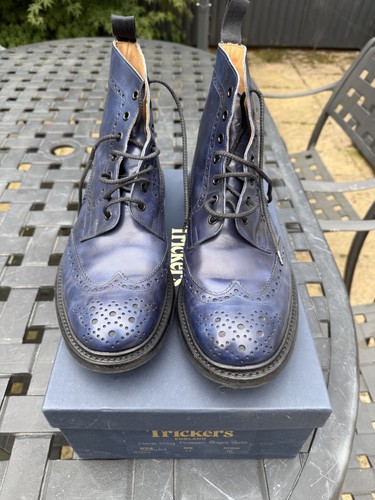 Trickers navy brogue - trickers, boots