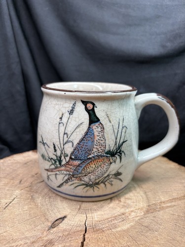Vintage pheasant stoneware - vintage,