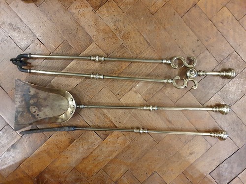 Antique victorian brass fire - antique,