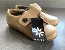 AMBER Ladies Beige Leather
