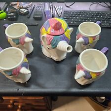 Unicorn tea pot and mug set