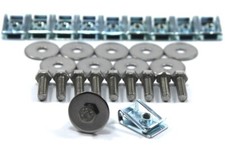 BMW E46 M3 316i 320i Engine Under Tray Splash Shield 10x Clips & Stainless Bolts