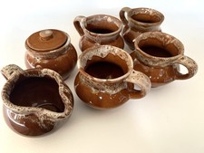 Vintage Brown Drip Glaze