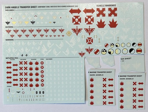 Dark angels transfers sheet - angels,