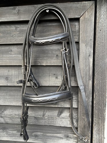 Pony black stitched bridle and - bridle,