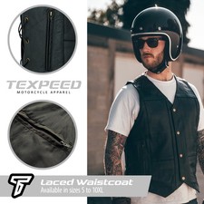 Mens real leather waistcoat - leather,