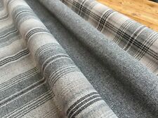 Next faux wool VERSATILE CHECK FABRIC 140 cms wide upholstery material grey