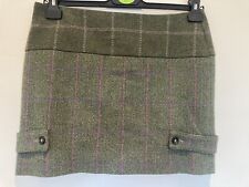 Ladies Liberty Freedom Green Wool Tweed Skirt Size 10