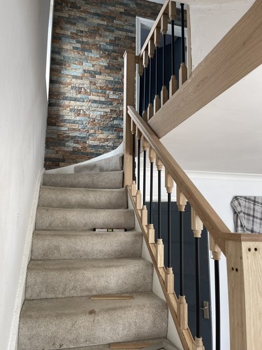 Solid oak with metal - oak,