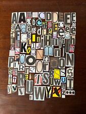100 Black Paper Ransom Letters Scrapbook Craft supply decoupage ephemera journal