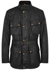 Belstaff Trialmaster Wax Jacket In Black, Size UK38 EU48 (Medium)