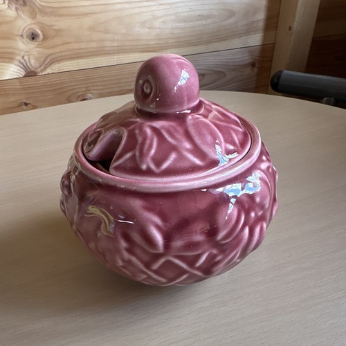 Vintage wade pink sugar bowl - pink,