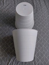 2 x IKEA FNISS Waste Paper Bin - Sleek White, 10L Durable Plastic