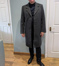 Christiaan Pallety Grey Pure New Wool 46" Crombie Type Coat 60s/70s Mod Vintage