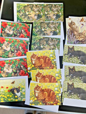 new vintage 15 x Cat Notelets
