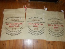 Santa Sacks and Stockings, Various Items Sizes and Qualities Sold Singly