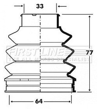FIRST LINE Front Outer CV Boot