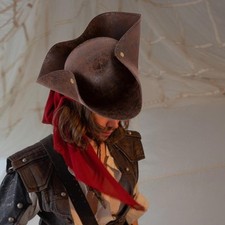 Halloween Pirate Tricorn Hat Stylish Vintage Style Cosplay for Fancy Dress Party