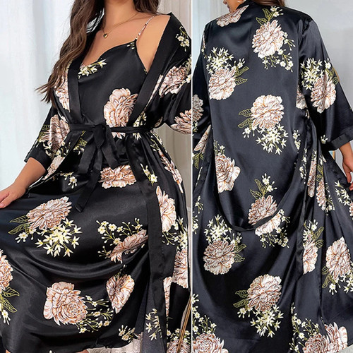 Plus size long robe female - plus,
