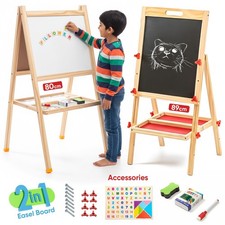 Kids 2 in 1 Wooden Double