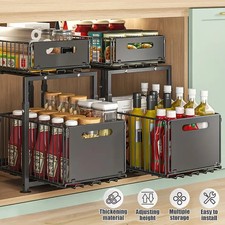 2 Tier Pull Out Basket Under