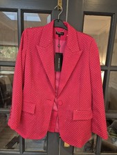 Nadine Merabi Kira Embellished Pink Blazer Size M uk10 12  New wTags Sold Out