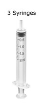 3 x 2ml Plastic Medical