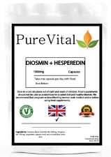 Diosmin & Hesperidin 1000mg Capsules – Circulatory & Vein Support By PureVital