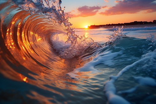 Sunset seascape canvas picture - sunset,